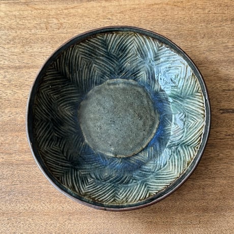 中嶋窯　7.5寸押紋丸鉢 ナ17B (直径約22.5cm)