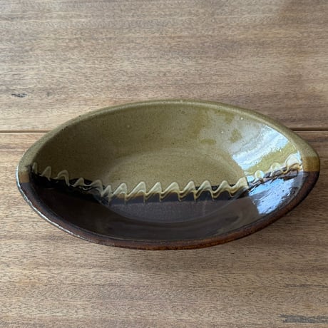 えのきだ窯 榎田智　カレー皿 エ9J (約27.5×16cm)