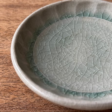 中嶋窯　半磁器しのぎ小皿 ナ7A (直径約12cm)