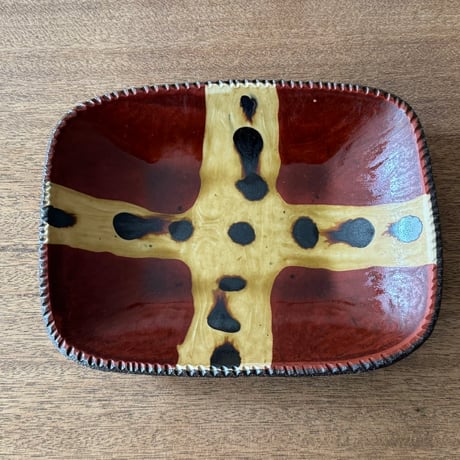 紀窯　中川紀夫　長方鉢 K7A (約21×16cm)