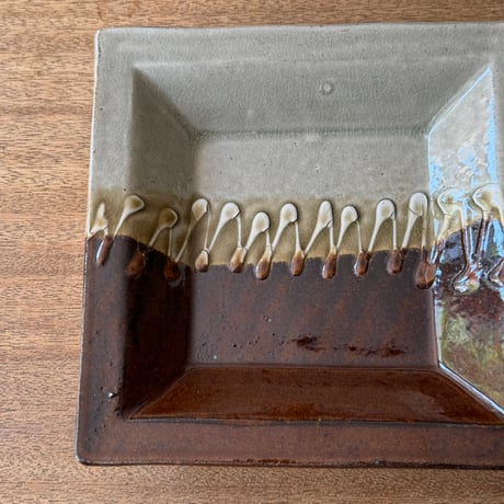 えのきだ窯 榎田智　角皿（大） エ16C (約21×21cm)