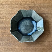 村澤陶苑 村澤享　青灰釉八角皿 ム4B (直径約18cm)