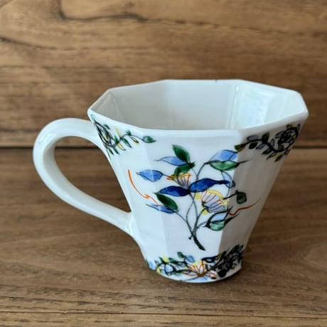 宮田竜司　呉須赤絵面取カップ  ミ3B