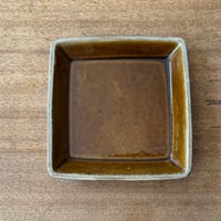 えのきだ窯 榎田智　角皿小 エ6B (約17.5×17.5cm)