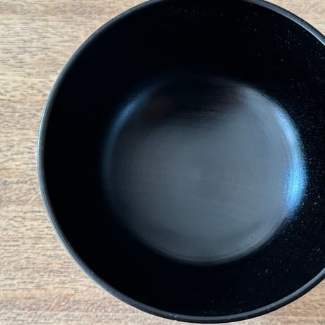 ろくろ舎　汁椀 黒漆 拭き漆仕上げ ろ黒A （直径約10cm）