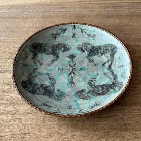福島慈子　プレート皿 F1C（直径約20.5cm）