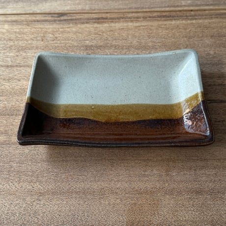 えのきだ窯 榎田智　長方皿 エ5B (約21.5×15cm)