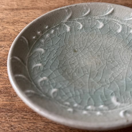 中嶋窯　半磁器イッチン小皿 ナ6B (直径約12cm)