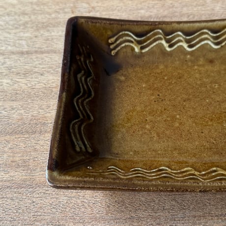 えのきだ窯 榎田智　長方皿 エ5E (約21.5×15cm)