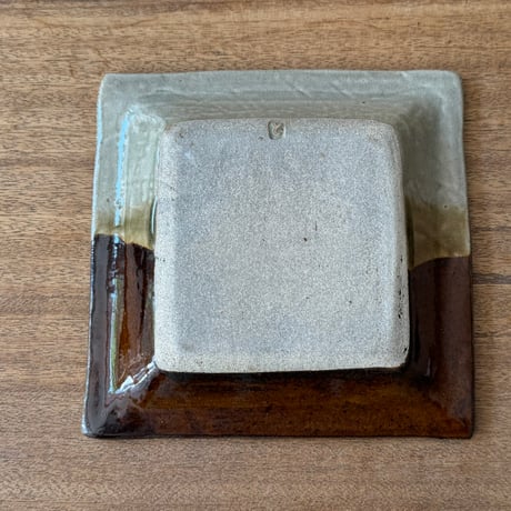 えのきだ窯 榎田智　角皿（大） エ16C (約21×21cm)