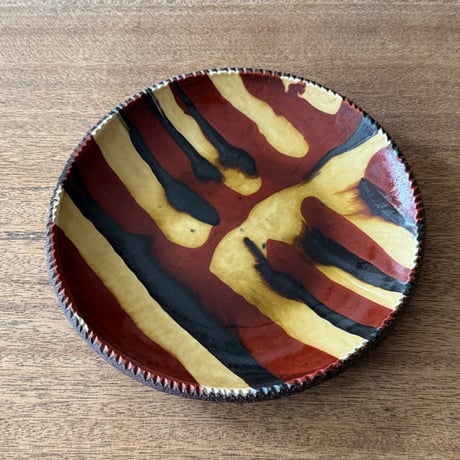 紀窯　中川紀夫　丸皿 K3H (直径約19.5cm)