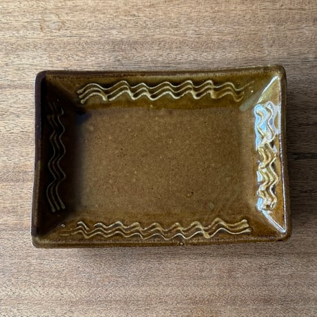 えのきだ窯 榎田智　長方皿 エ5E (約21.5×15cm)