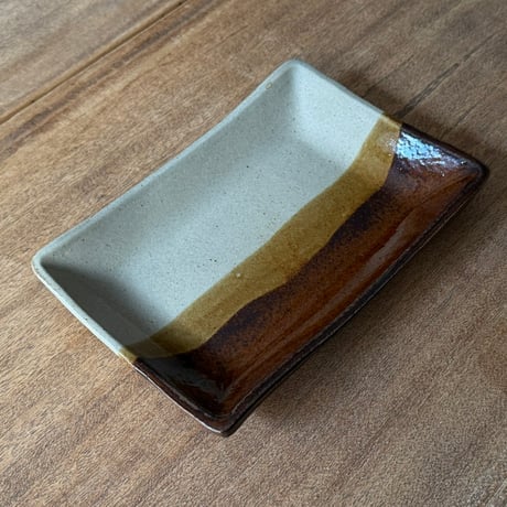 えのきだ窯 榎田智　長方皿 エ5B (約21.5×15cm)
