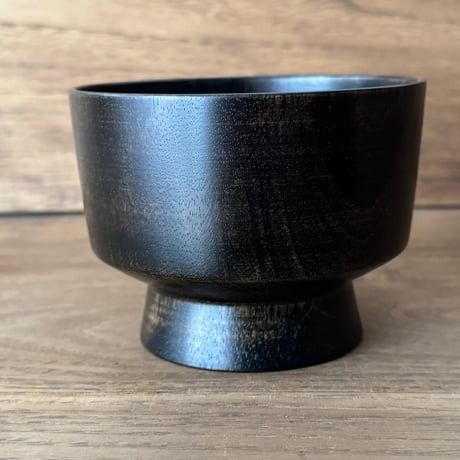 ろくろ舎　汁椀 黒漆 拭き漆仕上げ ろ黒B （直径約10cm）