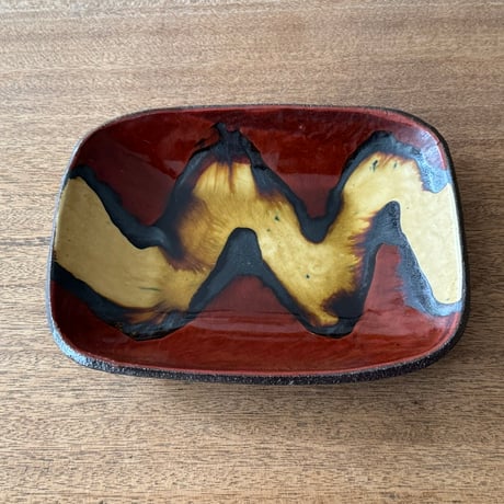 紀窯　中川紀夫　長方鉢 K7C (約21×16cm)