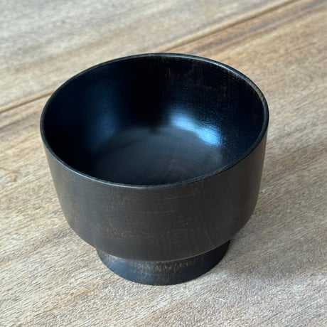 ろくろ舎　汁椀 黒漆 拭き漆仕上げ ろ黒B （直径約10cm）