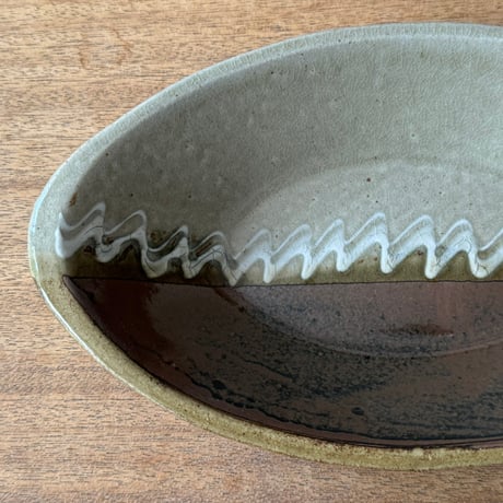 えのきだ窯 榎田智　カレー皿 エ9I (約27.5×16cm)