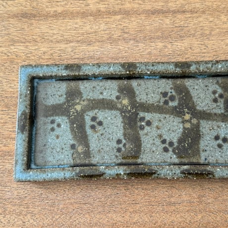 フジタ工作室　 板皿 フ8D （約22×10cm)