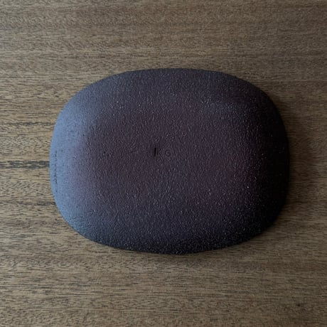 紀窯　中川紀夫　丸長方鉢 K5B (約17×13cm)