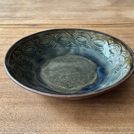 中嶋窯　7.5寸押紋丸鉢 ナ17A (直径約22.5cm)