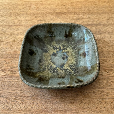 フジタ工作室　 四角皿 フ12D (約14×14cm)