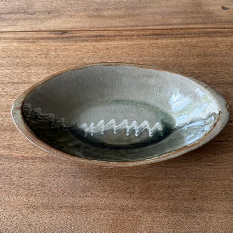 えのきだ窯 榎田智　カレー皿 エ9F (約27.5×16cm)
