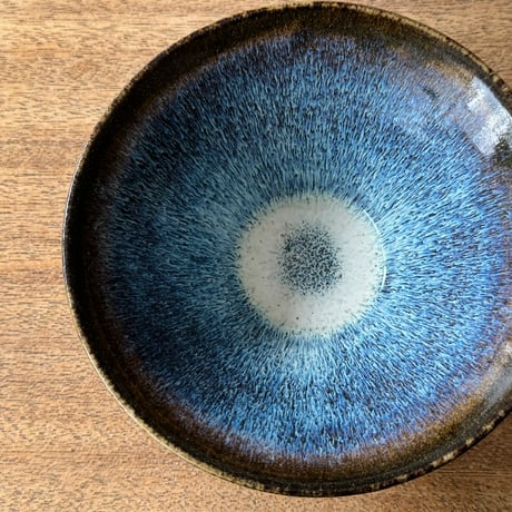 村澤陶苑 村澤享　藁灰釉小鉢 ム21B (直径約15cm)