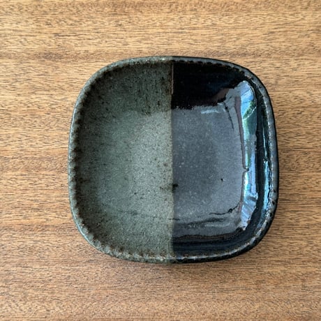 フジタ工作室　 四角皿 フ12G (約14×14cm)