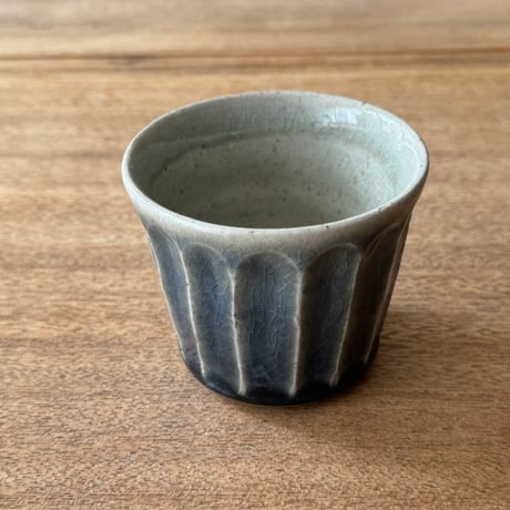 中嶋窯　  半磁器しのぎフリーカップ ナ4A