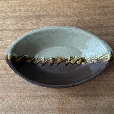 えのきだ窯 榎田智　カレー皿 エ9H (約27.5×16cm)