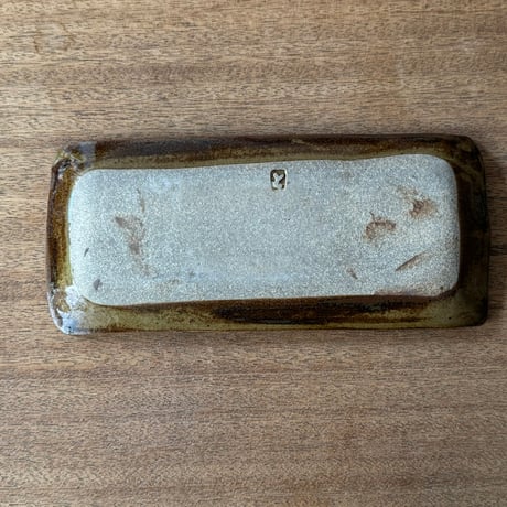 えのきだ窯 榎田智　長角皿 エ8F (約24.5×10.5cm)