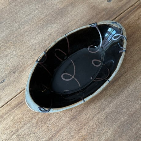 えのきだ窯 榎田智　カレー皿 エ9D (約27.5×16cm)