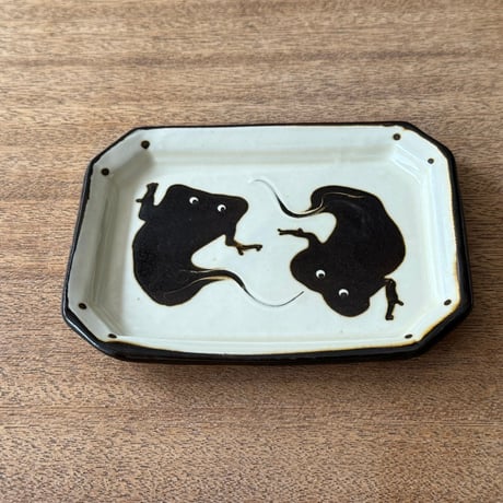 てつ工房 小島鉄平　長角皿 コ角B (約16×12cm)