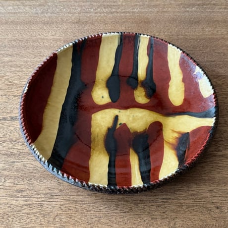 紀窯　中川紀夫　丸皿 K3H (直径約19.5cm)