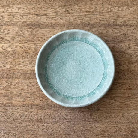 中嶋窯　半磁器しのぎ小皿 ナ7A (直径約12cm)