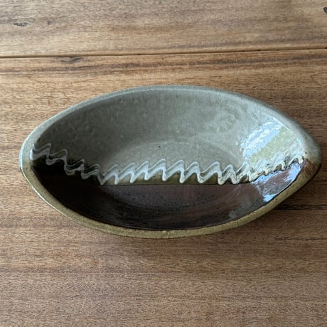 えのきだ窯 榎田智　カレー皿 エ9I (約27.5×16cm)