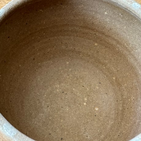 川尻製陶所　塩壷M 上膨れ シM上G