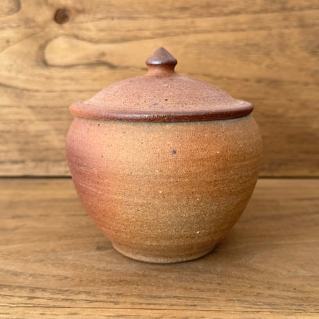 川尻製陶所　塩壷M 上膨れ シM上G