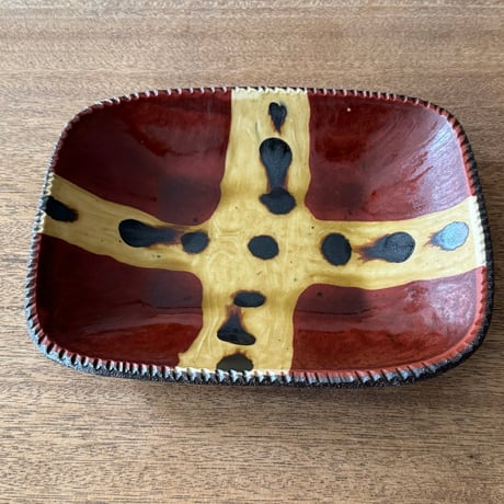 紀窯　中川紀夫　長方鉢 K7A (約21×16cm)