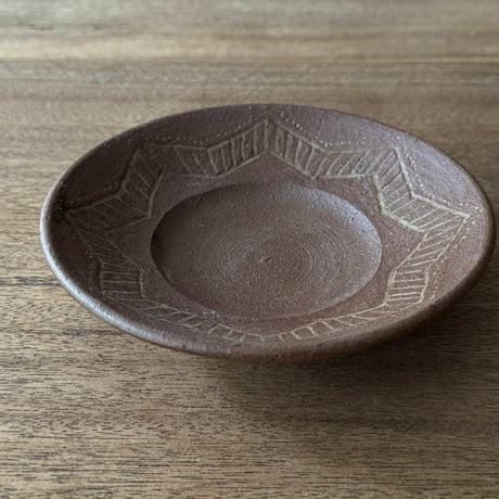 工房コキュ　５寸平皿 C4A (直径約15.5cm)