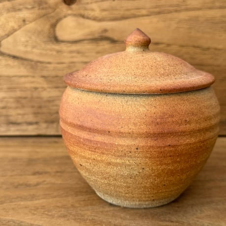 川尻製陶所　塩壷M 上膨れ シM上F