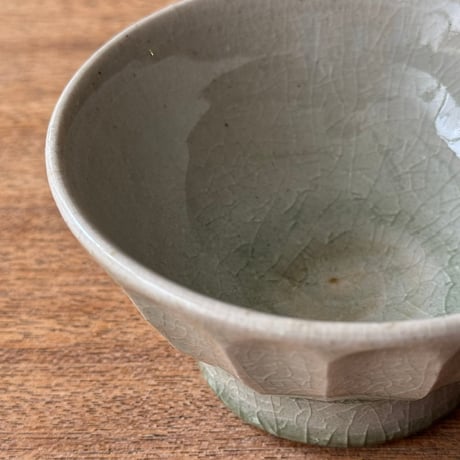 中嶋窯　 半磁器しのぎ飯碗 ナ5Ａ (直径約11cm)