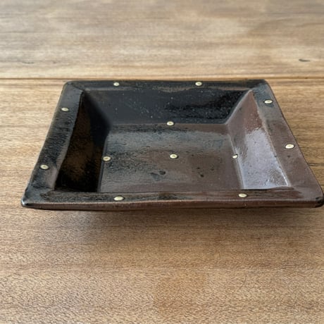 えのきだ窯 榎田智　角皿（大） エ16B (約21×21cm)
