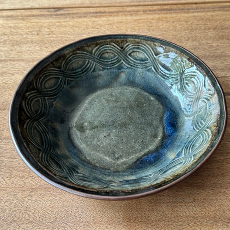中嶋窯　7.5寸押紋丸鉢 ナ17A (直径約22.5cm)