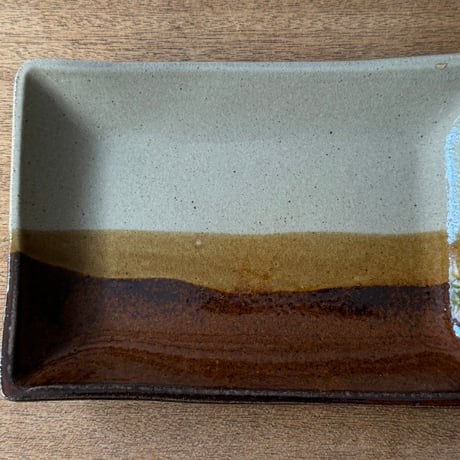 えのきだ窯 榎田智　長方皿 エ5B (約21.5×15cm)