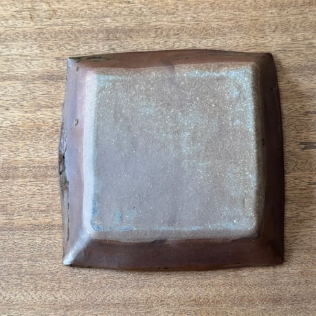 中嶋窯　 6寸押紋角鉢 ナ20C (約18.5×18.5m)
