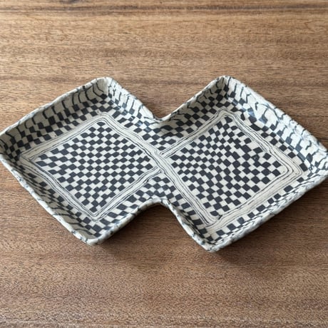Nerikomico ２連皿 N14B（約31×18cm)