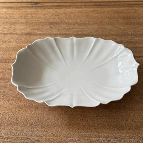 宮田竜司　稜花楕円鉢 長  ミ28 (約24×16.5cm)