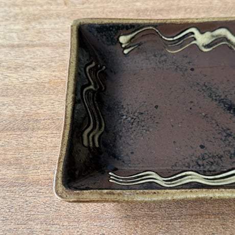 えのきだ窯 榎田智　長方皿 エ5F (約21.5×15cm)