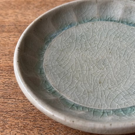 中嶋窯　半磁器しのぎ小皿 ナ7B (直径約12cm)